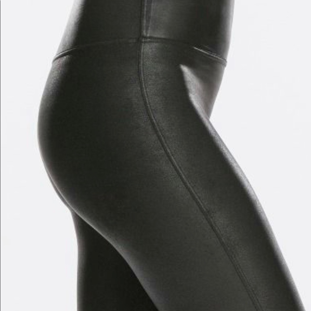 SPANX Faux Leather Leggings XS Petite
